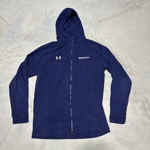 Charter Communications Spectrum Full Zip Men's SZ M Blue Hoodie Sweatshirt